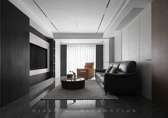 富阳泊林印象120㎡三室两厅现代二手房改造装修案例
